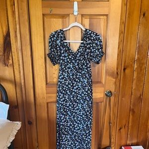 NWT navy blue floral maxi dress